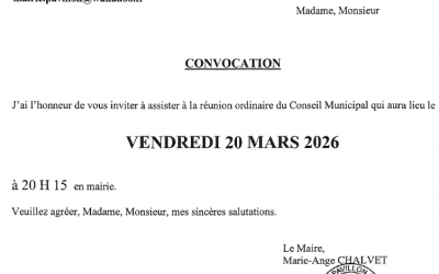 Convocation Conseil Municipal